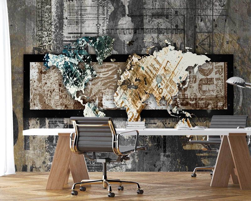 Fototapeta Feeby Stara mapa świata vintage  100x70 1 szt