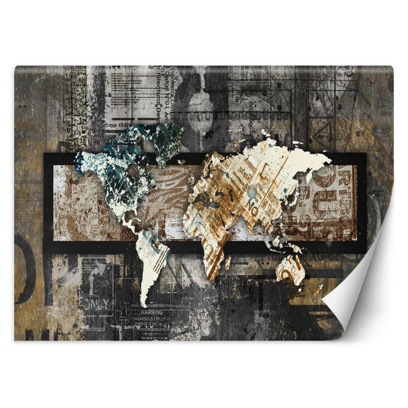 Fototapeta Feeby Stara mapa świata vintage  400x280 1 szt
