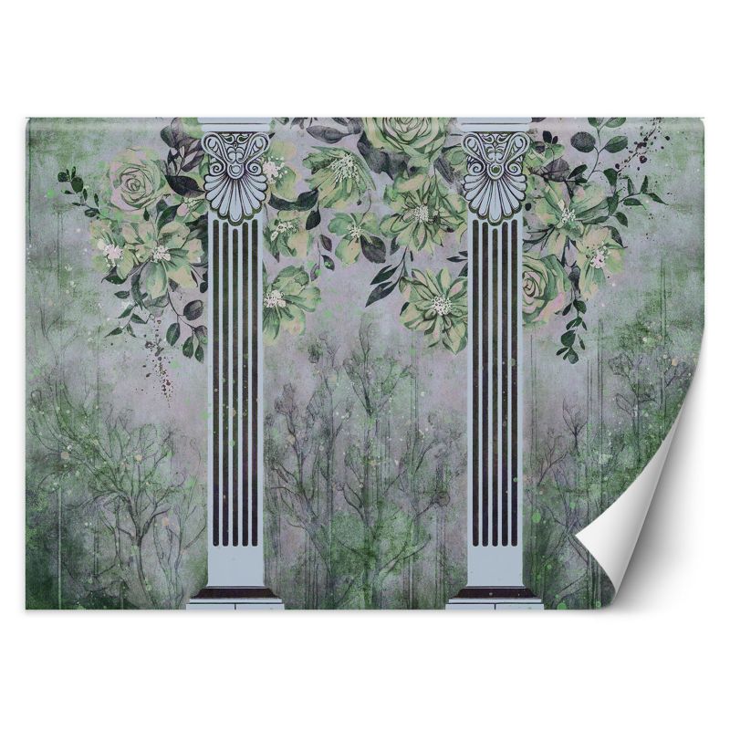 Fototapeta Feeby Starożytne kolumny i kwiaty  200x140 1 szt