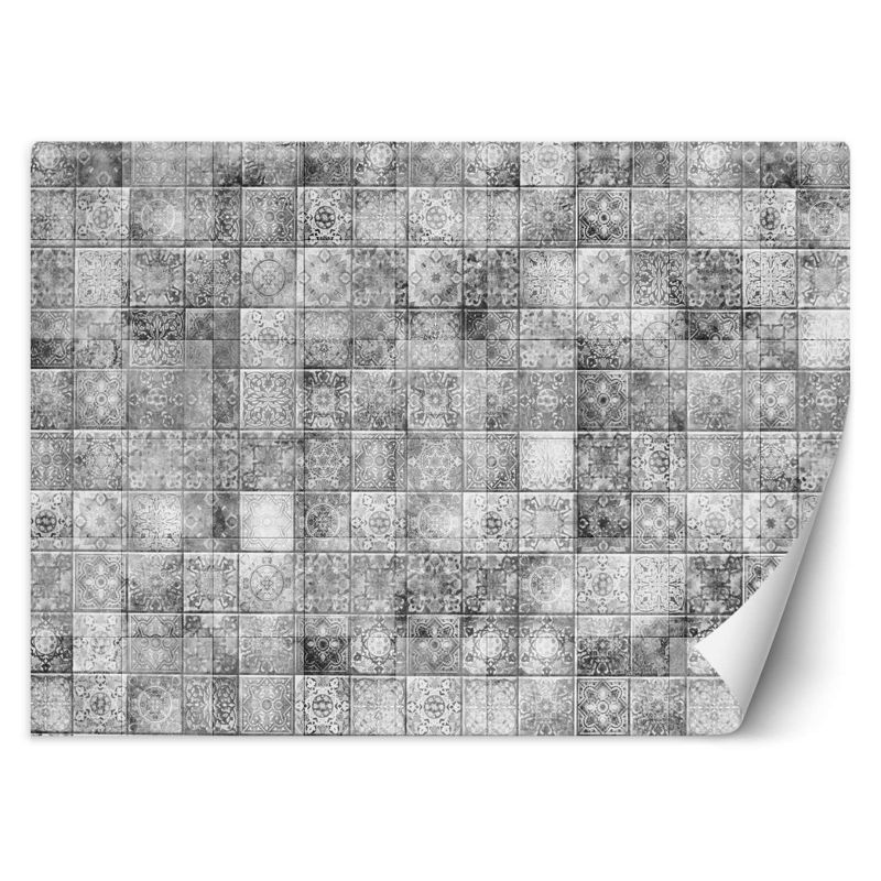 Fototapeta Feeby Szare kafelki marokańska mozaika z orientalnym wzorem  150x105 1 szt