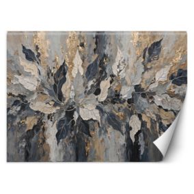 Fototapeta Feeby Szare Złote Liście Glamour  200x140 1 szt