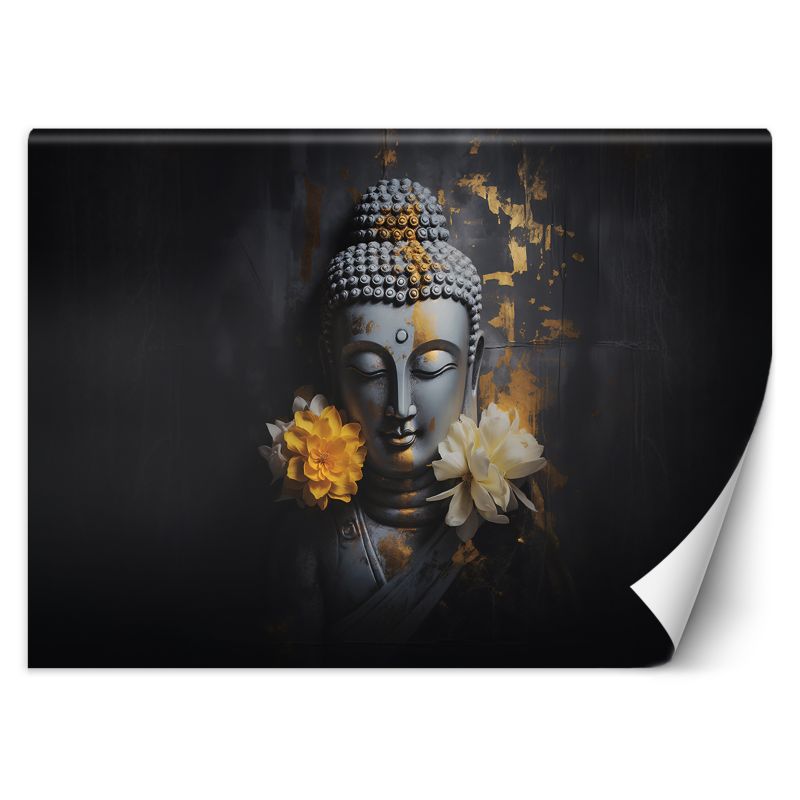 Fototapeta Feeby Szary budda i kwiaty  150x105 1 szt