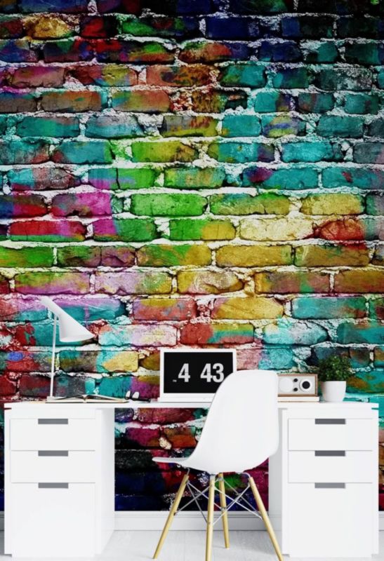 Fototapeta Feeby Tęczowa cegła  150x210 1 szt