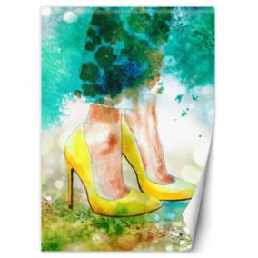 Fototapeta Feeby Żółte szpilki akwarela abstrakcja  150x210 1 szt