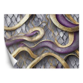 Fototapeta Feeby Tekstura węża Glamor Gold Purple  250x175 1 szt