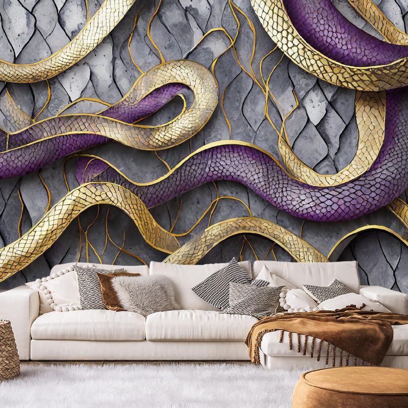 Fototapeta Feeby Tekstura węża Glamor Gold Purple  250x175 1 szt