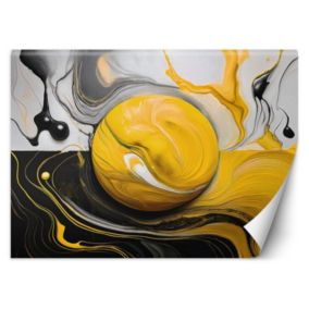 Fototapeta Feeby Żółto Czarna Abstrakcja Koło  150x105 1 szt