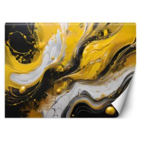 Fototapeta Feeby Żółto Czarna Abstrakcja Tekstura Loft  200x140 1 szt