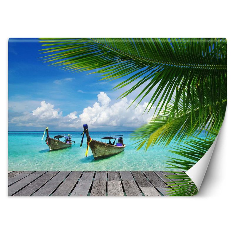 Fototapeta Feeby Tropikalna plaża palmy natura  350x245 1 szt