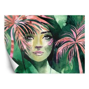 Fototapeta Feeby Tropikalne palmy Kobieta  100x70 1 szt