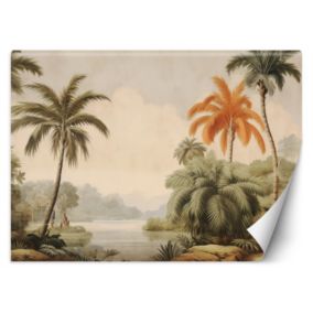 Fototapeta Feeby Tropikalne palmy nad rzeką  150x105 1 szt
