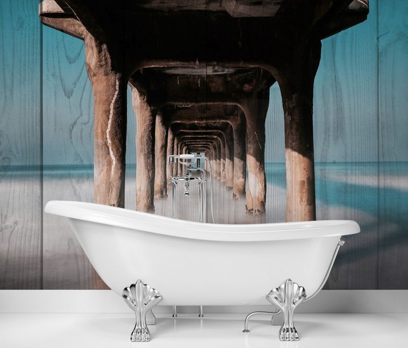 Fototapeta Feeby Tunel drewniany pod molo  400x280 1 szt