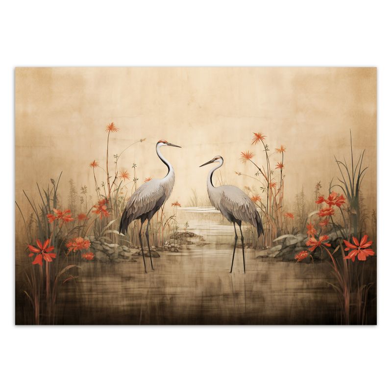Fototapeta Feeby Żurawie nad jeziorem  200x140 1 szt