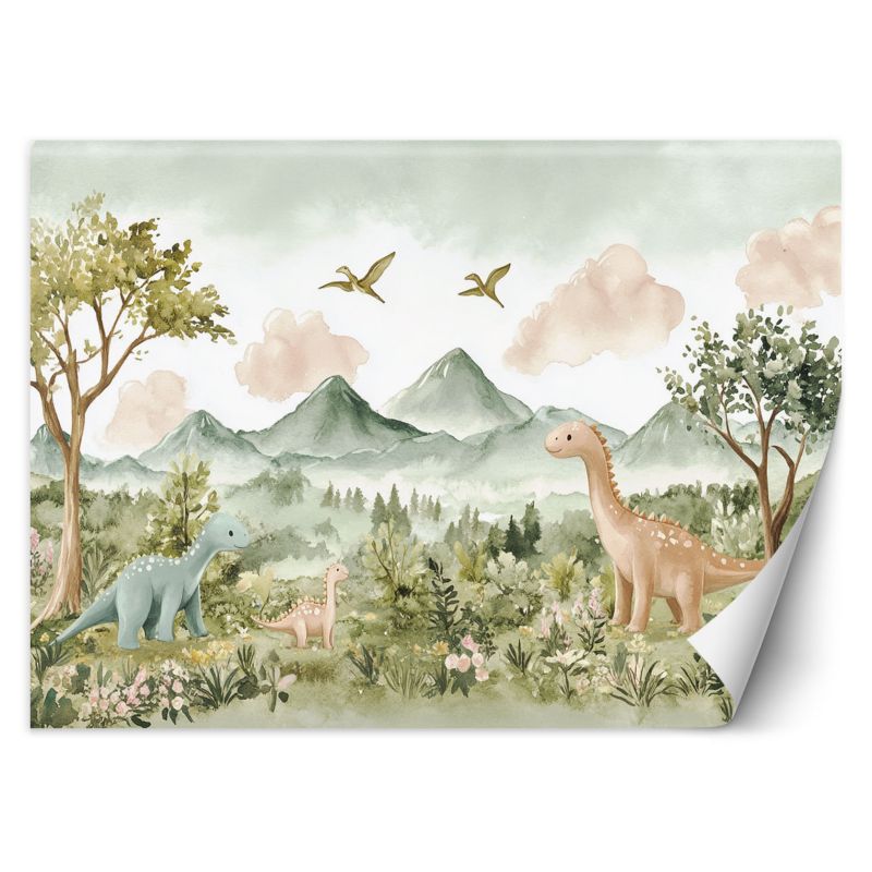 Fototapeta Feeby Wesołe Dinozaury Pejzaż górski  400x280 1 szt
