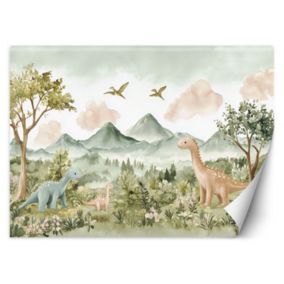 Fototapeta Feeby Wesołe Dinozaury Pejzaż górski  400x280 1 szt