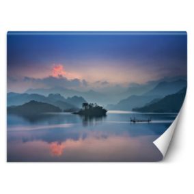 Fototapeta Feeby Widok na jezioro i góry we mgle  250x175 1 szt