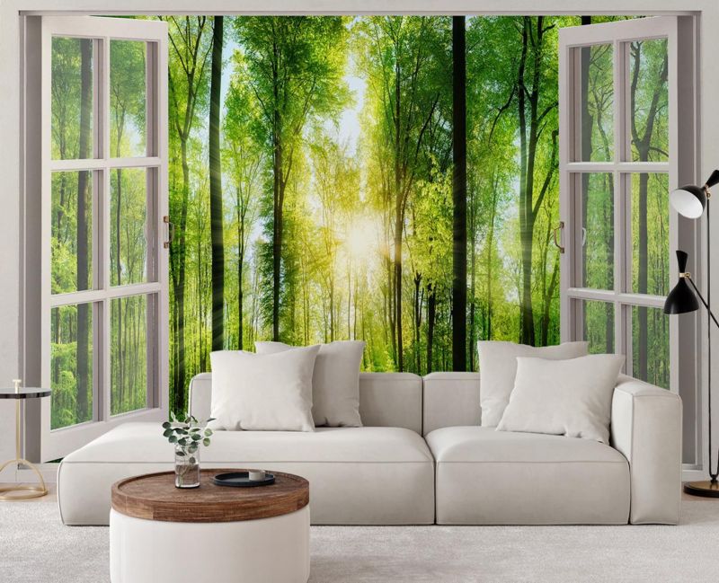 Fototapeta Feeby Widok Okno promienie słońca  210x150 1 szt