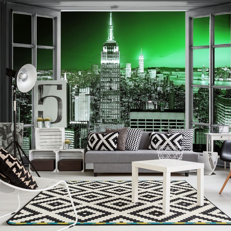 Fototapeta Feeby Widok z okna Miasto Budynki Abstrakcja  100x70 1 szt