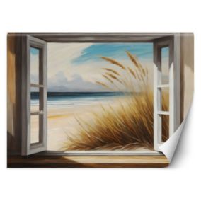 Fototapeta Feeby Widok z okna na plażę  150x105 1 szt
