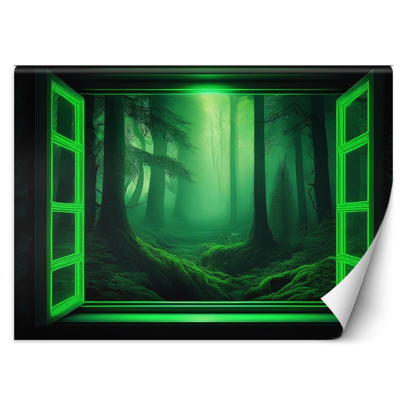 Fototapeta Feeby Widok z okna Zielony las  150x105 1 szt