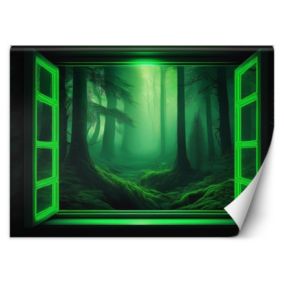 Fototapeta Feeby Widok z okna Zielony las  150x105 1 szt