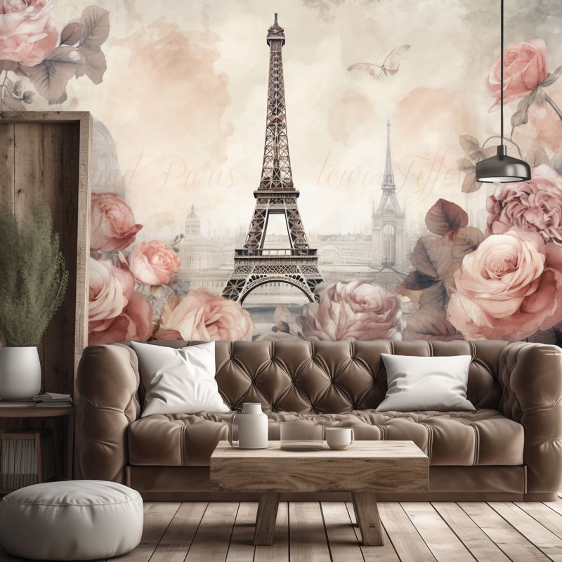 Fototapeta Feeby Wieża Eiffla Shabby Chic  368x254 1 szt