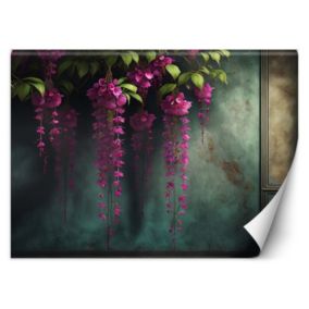 Fototapeta Feeby Wiszące różowe kwiaty beton  150x105 1 szt