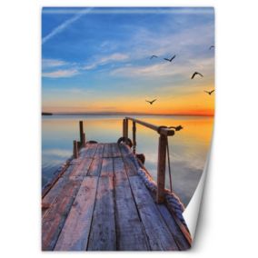Fototapeta Feeby Wschód słońca nad jeziorem  100x140 1 szt
