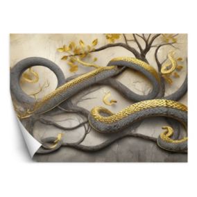 Fototapeta Feeby Złota gałąź węża Abstrakcja  150x105 1 szt