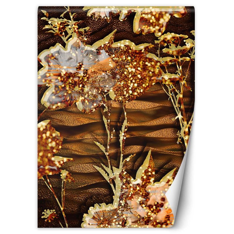 Fototapeta Feeby Złote kwiaty  150x210 1 szt