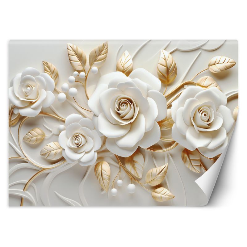 Fototapeta Feeby Złote kwiaty 3D  150x105 1 szt