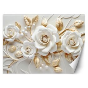 Fototapeta Feeby Złote kwiaty 3D  150x105 1 szt