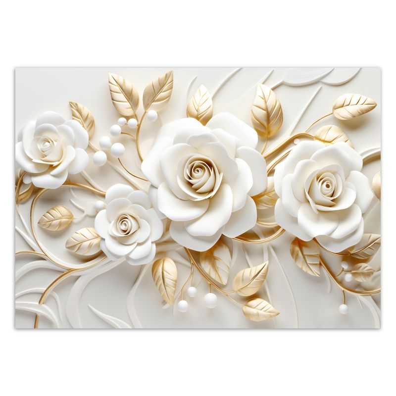 Fototapeta Feeby Złote kwiaty 3D  150x105 1 szt