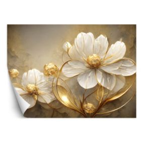 Fototapeta Feeby Złote kwiaty Abstrakcja Glamour  200x140 1 szt