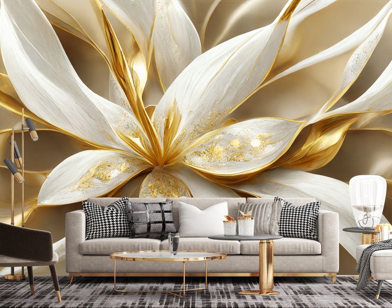 Fototapeta Feeby Złote Lilie 3D  100x70 1 szt