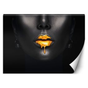 Fototapeta Feeby Złote Usta Kobieta Styl Glamour  150x105 1 szt