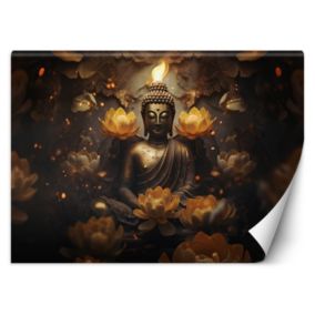 Fototapeta Feeby Złoty Budda i kwiaty lotosu  300x210 1 szt