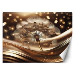 Fototapeta Feeby Złoty glamour, zegar z mniszka lekarskiego  200x140 1 szt