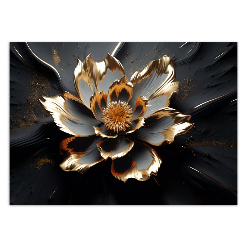 Fototapeta Feeby Złoty kwiat abstrakcja  200x140 1 szt
