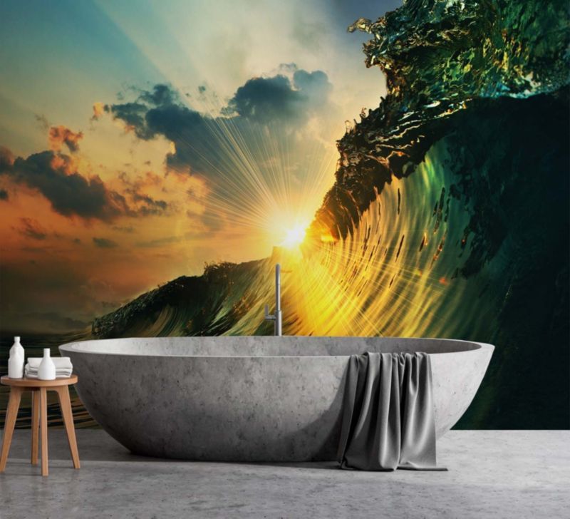 Fototapeta Feeby Zachód słońca fale  450x315 1 szt