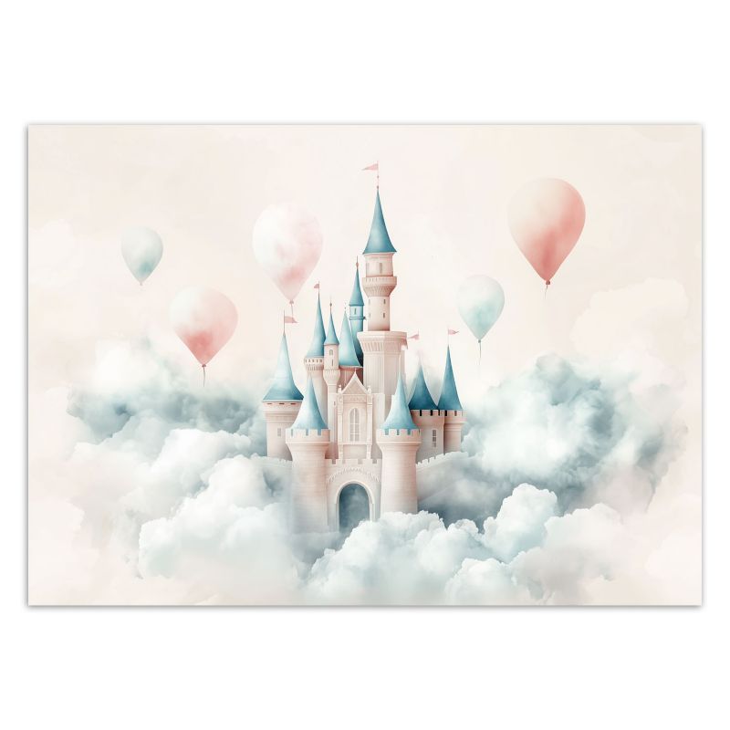Fototapeta Feeby Zamek z balonikami w chmurach  150x105 1 szt