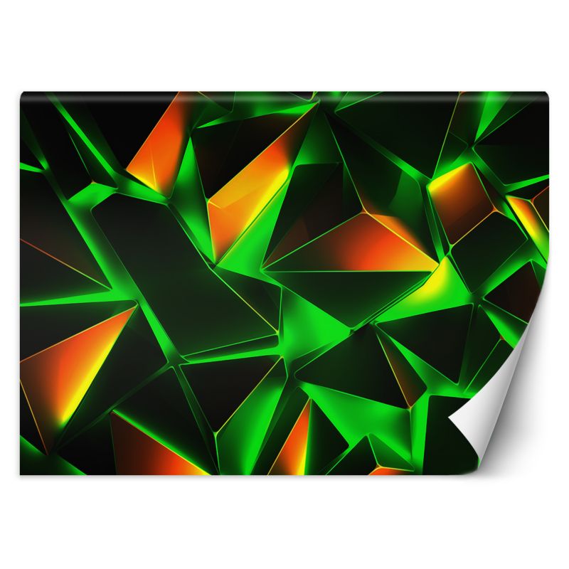 Fototapeta Feeby Zielona abstrakcja geometryczna 3D  100x70 1 szt