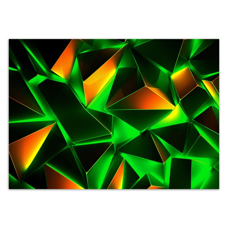 Fototapeta Feeby Zielona abstrakcja geometryczna 3D  100x70 1 szt