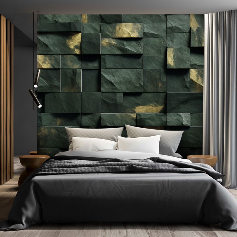 Fototapeta Feeby Zielona mozaika kostka 3D  450x315 1 szt