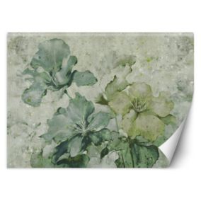 Fototapeta Feeby Zielone kwiaty akwarela  350x245 1 szt