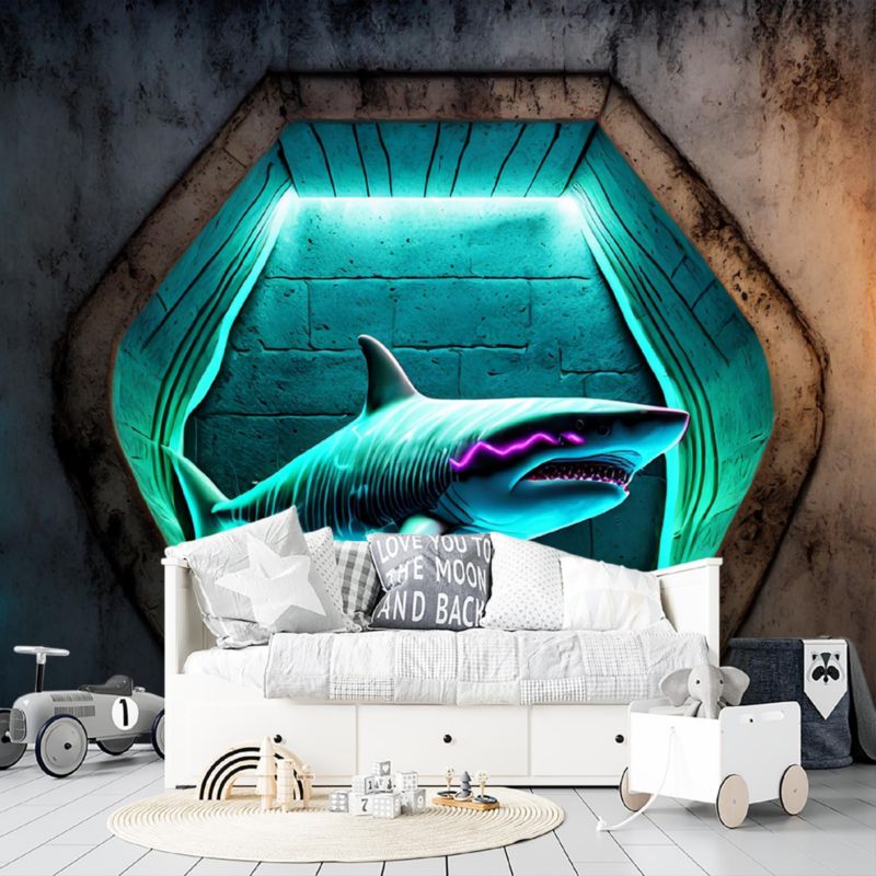 Fototapeta Feeby Zwierzęta Neon Rekin  150x105 1 szt