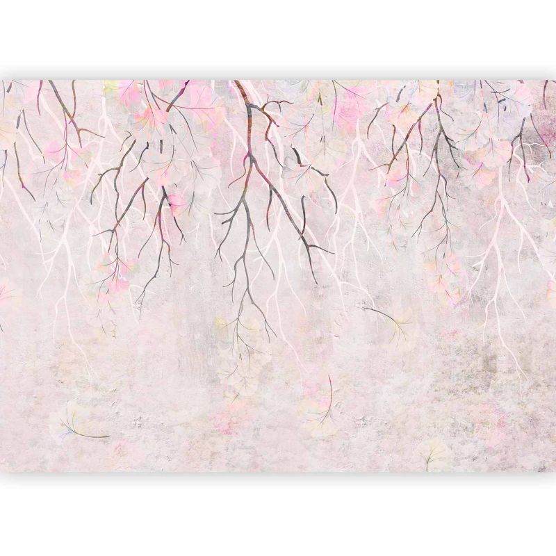 Fototapeta flizelinowa Premium Artgeist 155g/m2 Kwiaty szara 200x140 (4 części) 1001aa rolka 1 szt