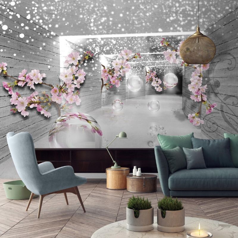 Fototapeta Na Flizelinie WALLARENA 250x175 cm Tapeta Do Sypialni Salonu 3D Kwiaty 1 szt.