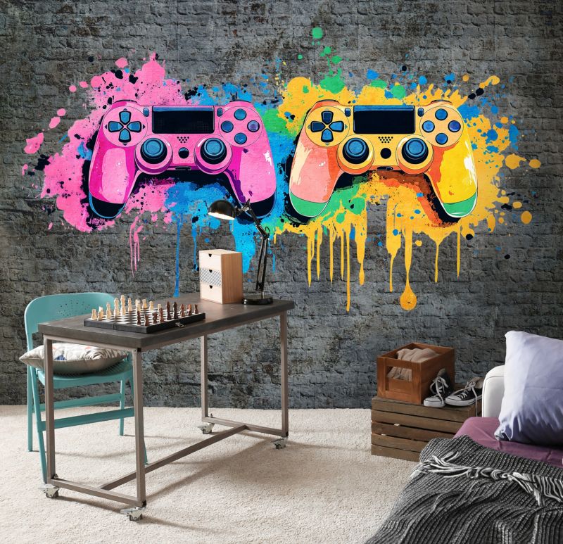 Fototapeta Na Flizelinie WALLARENA 350x250 cm Tapeta Dziecięca Dla Chłopca Gaming 1 szt.