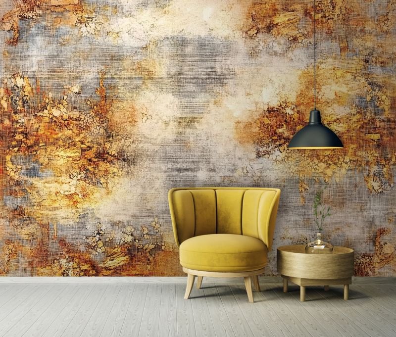 Fototapeta Na Flizelinie WALLARENA 400x280 cm Tapeta Ścienna Beton Loft Złoto 1 szt.
